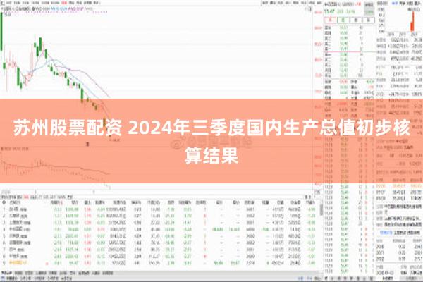 苏州股票配资 2024年三季度国内生产总值初步核算结果