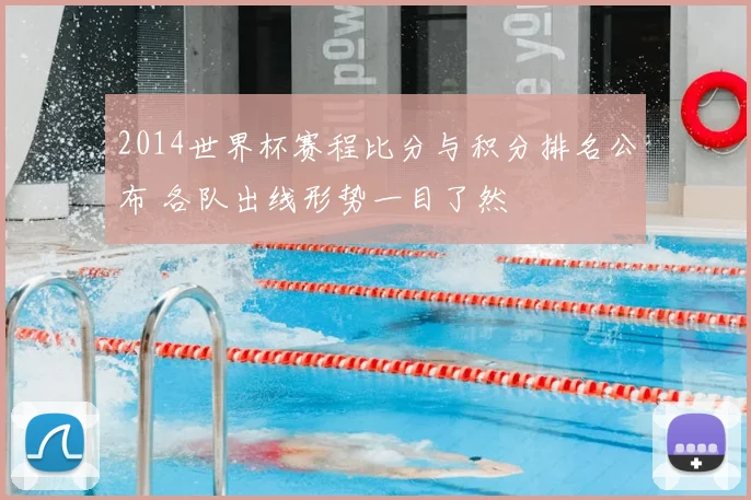 2014世界杯赛程比分与积分排名公布 各队出线形势一目了然